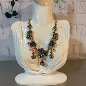 High end European made Elegant Multicolor Statement Necklace🌈